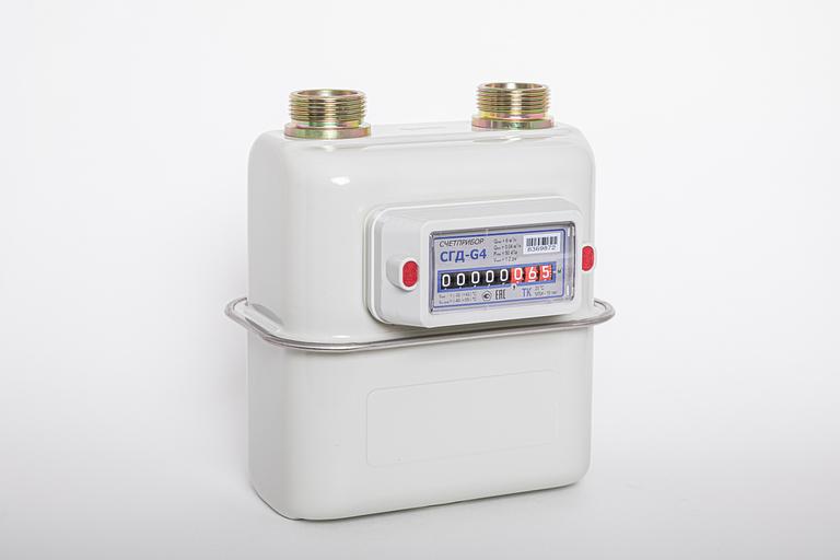 Счётчик газа бытовой СГД-G4 ДУ 1 межосевое 110 мм, левый фото 1