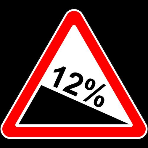 Знак 1.13 Крутой спуск фото 1