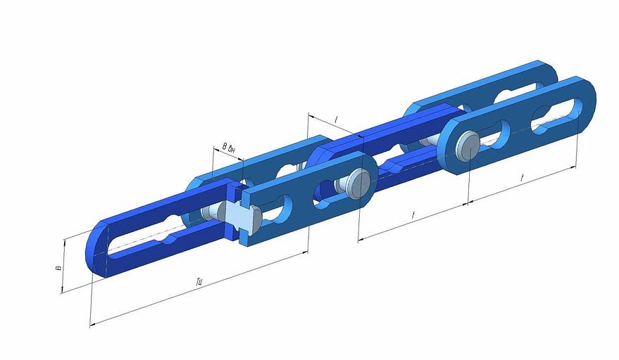 Цепь тяговая разборная Р1-63-63 с вращающимися валиками по ГОСТ 589-85 фото 5
