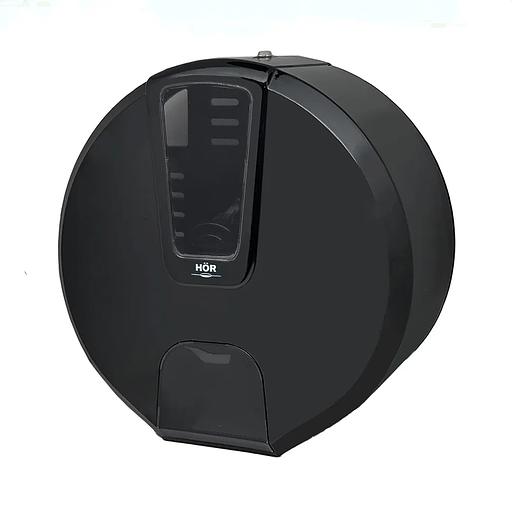 Диспенсер туалетной бумаги N1 «Бизнес» корпус черный, стекло прозрачное черное HOR-21213304 опт фото 1