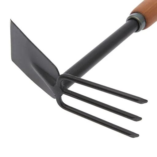 Набор садового инструмента с деревянной ручкой «Трио» мотыжка, совок, полольник фото 3