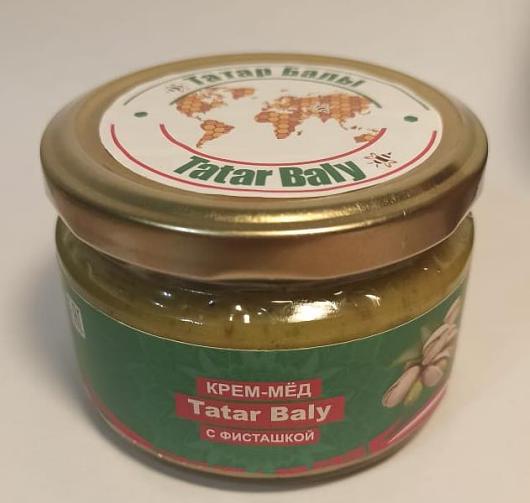 Пісте қосылған кілегей бал, 250 мл. ОПТ фото 1