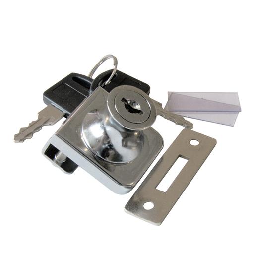 Замок LOCK.407.CR, 1 стекло накладной, хром фото 1