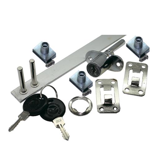 Замок LOCK.288.500.CR, штырьевой на 3 ящика, хром фото 1