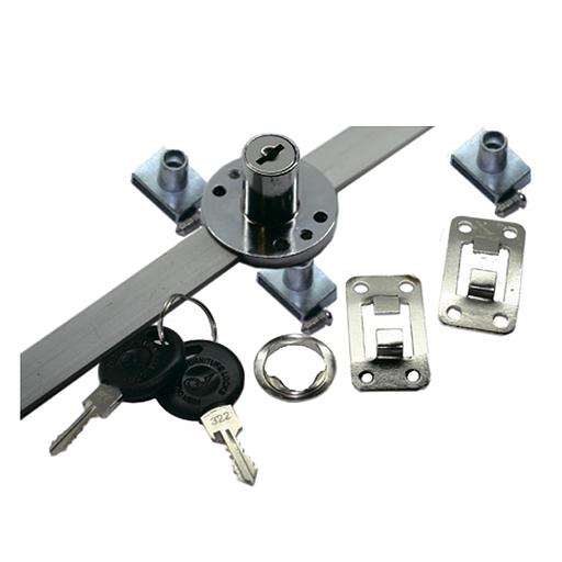 Замок LOCK.108.500.CR, центральный на 3 ящика, хром фото 1