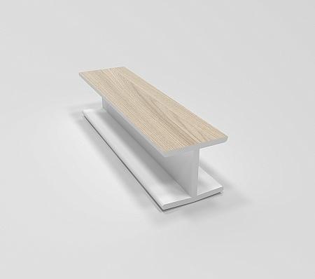 Угловое соединение 180 (20 ясень шимо светлый) Н-150 фото 1