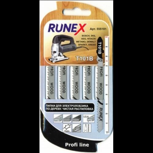 Пилка для лобзика 100х75 "RUNEX" чист. распил., (древесина, фанера, ламинат) фото 1