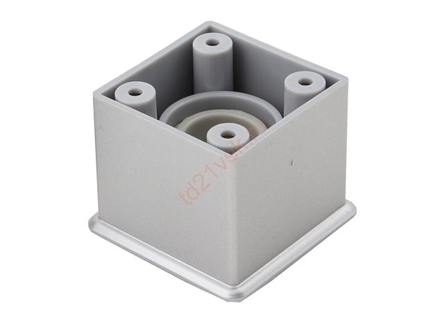 Ножка регулируемая №2 (50х50х45мм) пластик, металлик фото 1