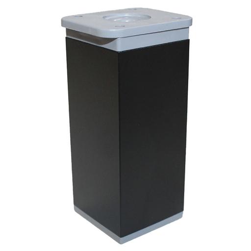 SETE Ножка регулируемая, квадратная 40х40мм, Н=100мм, черная фото 1