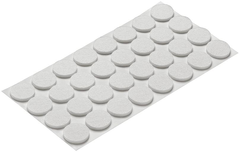 Подпятник фетровый d=18мм (50шт/лист), белый фото 1