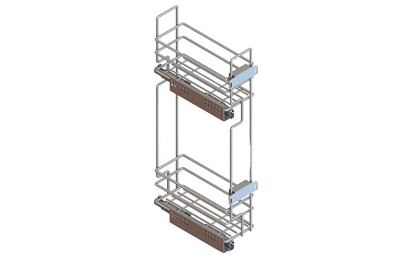 ВЕРХ Квадро 150 левая напр. с доводчиком (хром) 1054 фото 1
