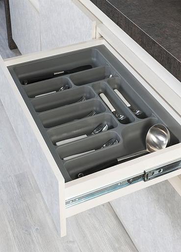 Лоток Starax в базу шир. 500 (440x490x55мм), серый фото 1