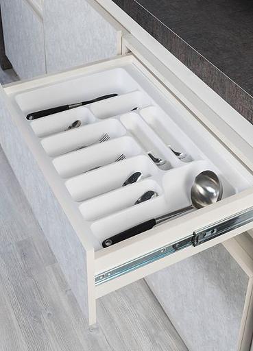 Лоток Starax в базу шир. 500 (440x490x55мм), белый фото 1