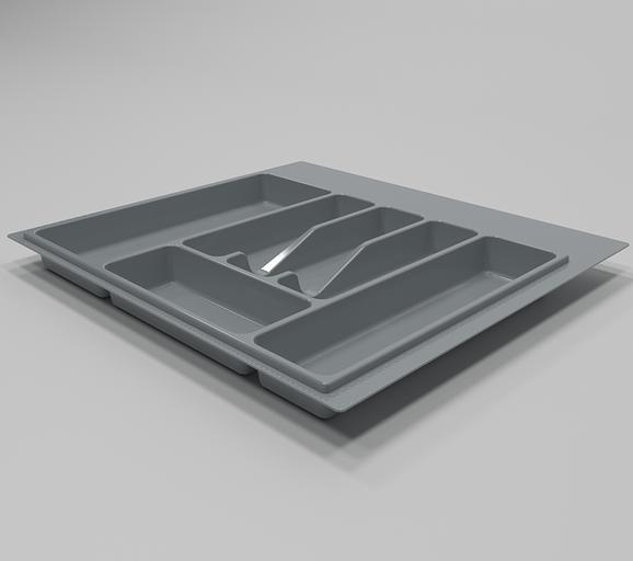 Лоток для столовых принадлежностей М600 пластик, серый фото 1