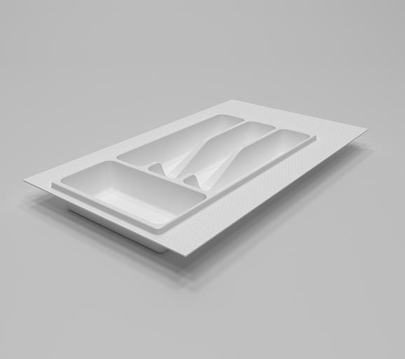 Лоток для столовых принадлежностей М300-350 пластик, белый фото 1