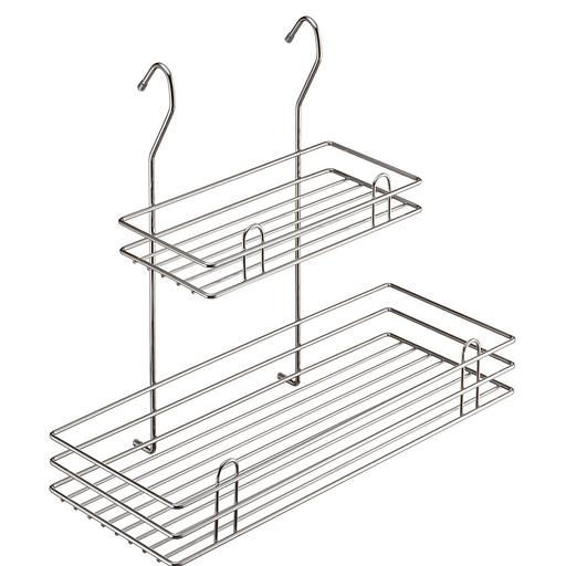 Полка двухъярусная "MIX", Тип II (400х180х355мм), хром фото 1