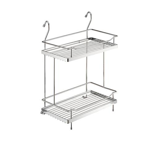 Полка 2-х ярусная (300х185х430мм), хром фото 1
