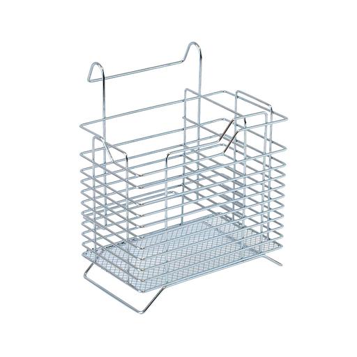 Подставка для столовых приборов настольная/навесная (151x129х180мм), хром фото 1