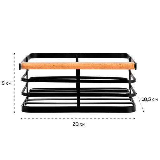 Салфетница (200х185х80мм), черный матовый фото 1