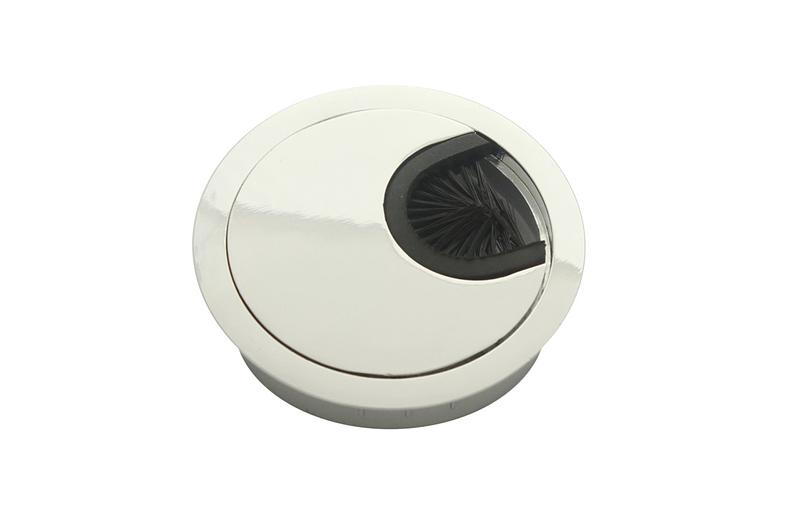 Заглушка кабель-канала D60 мм, металл., хром фото 1