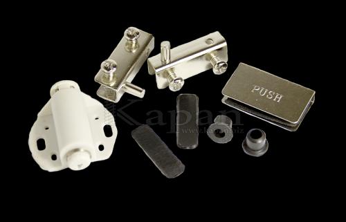 К-т для 1 стекл. двери с лифтом, хром фото 1