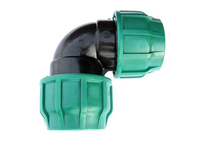 Отвод ПНД 63x63 мм компрессионный фото 1