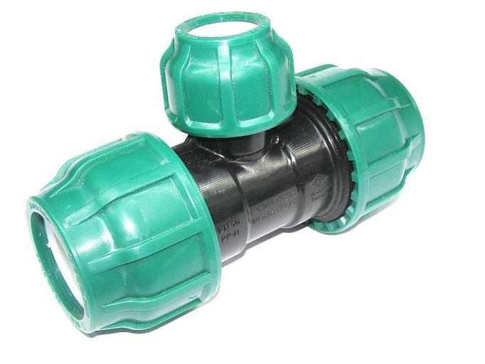 Тройник ПНД 90x75x90 редукционный компрессион. фото 1