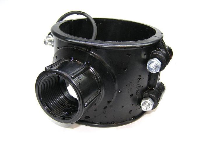 Седловая врезка ПНД 90x1 компрессион. фото 1