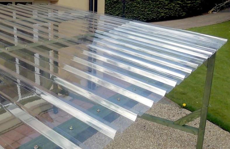 Кровельный профилированный поликарбонат 1.05×2 м, толщина 1.3 мм фото 2