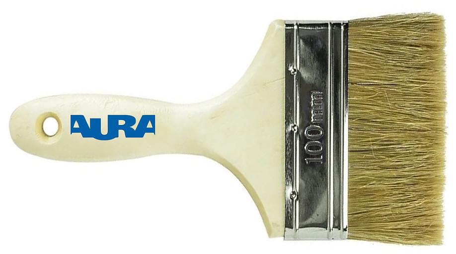 Кисть AURA натуральная щетина 100мм фото 1