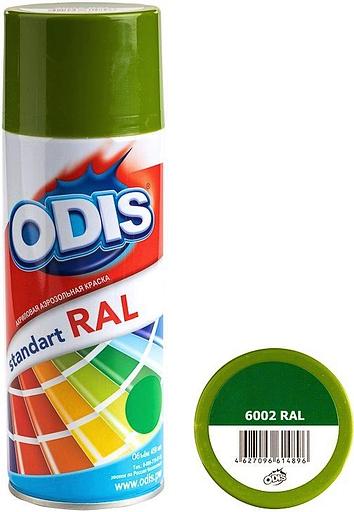 Краска аэрозольная акриловая ODIS standart RAL 6002 лиственно-зеленый 450мл фото 1