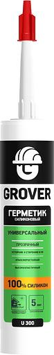 Герметик силиконовый санитарный "GROVER U300" беcцветный 300мл фото 1