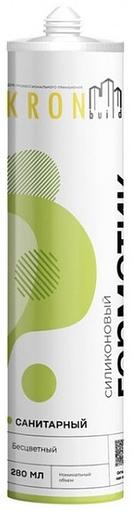 Герметик силиконовый санитарный Kronbuild бесцветный 280мл фото 1