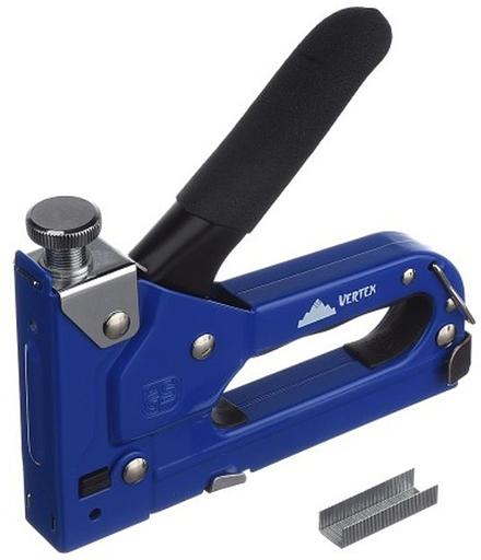 Степлер мебельный регулируемый Vertextools тип 53 4-14мм 0042-01 фото 1