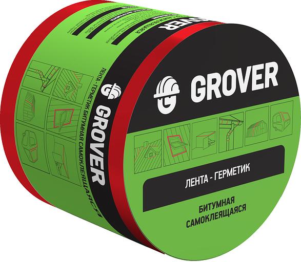 Лента-герметик битумная односторонняя GROVER 10см*10м красная фото 1