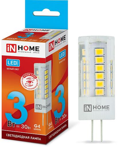 Лампа светодиодная LED-JC-VC 3Вт 12В G4 4000К 260Лм IN HOME фото 1
