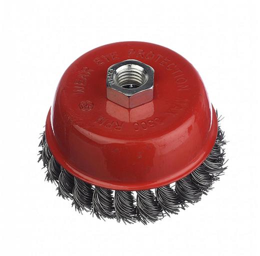 Щетка для УШМ Vertextools чаша витая 125мм М14 фото 1