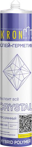 Клей-герметик Kronbuild Hybrid polymer прозрачный 280мл фото 1