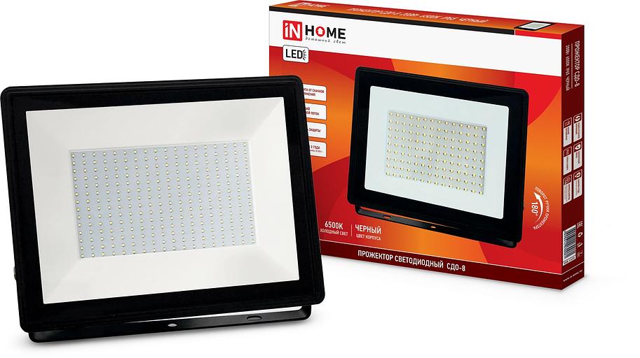 Прожектор светодиодный СДО-8 200Вт 230В 6500К 17000Лм IP65 IN HOME фото 1
