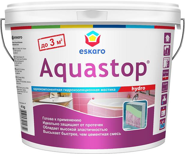 Мастика гидроизоляционная "Eskaro Aquastop Hydro" 4кг фото 1
