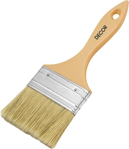 Кисть плоская DECOR "Воскресенье" 100х14мм, смешанная щетина, пластиковая ручка (12/60) фото 1