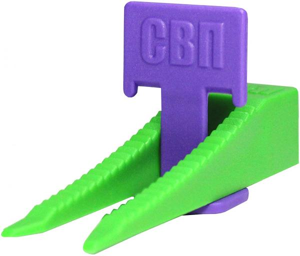 СВП DECOR Зажим "Флажок 1,4 мм" + Клин 40шт + 40шт/пакет фото 1