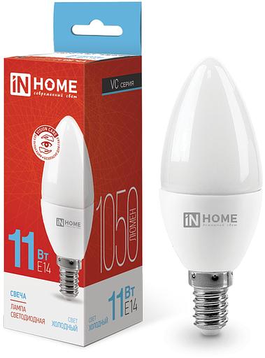 Лампа светодиодная LED-СВЕЧА-VC 11Вт 230В Е14 6500К 1050Лм IN HOME фото 1