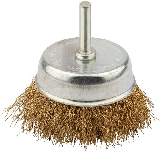 Щетка-крацовка чашечная Toolberg латунная витая проволока для дрели 50мм фото 1