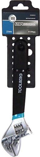 Ключ разводной Toolberg 10" 250мм хром обрезиненная ручка фото 1