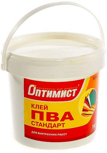 Клей ПВА "Оптимист" Стандарт К501 для внутренних работ 1 кг фото 1