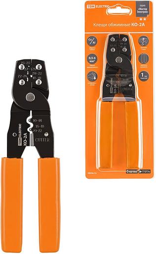 Клещи обжимные КО-2А, обжим неизолированных автоклемм 0,5-6 мм, "МастерЭлектрик" TDM фото 1