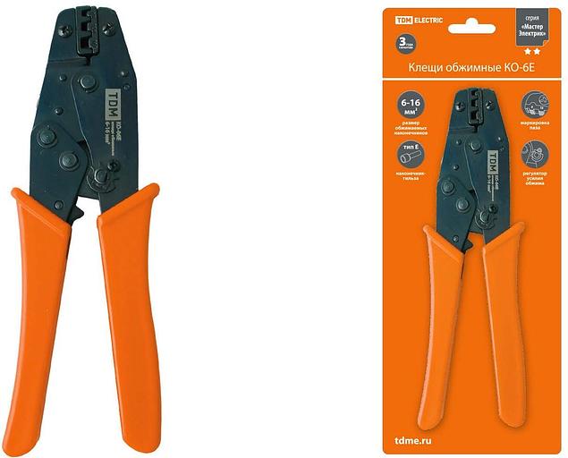 Клещи обжимные КО-6Е 6-16мм TDM фото 1