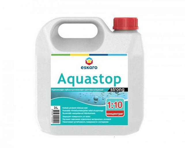 Грунт глубокого проникновения "Eskaro Aquastop Strong" 10л фото 1