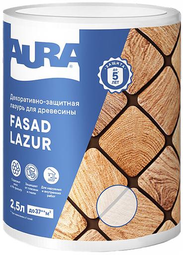 Декоративно-защитная лазурь для древесины "Aura Fasad Lazur" Палисандр 2,5л фото 1